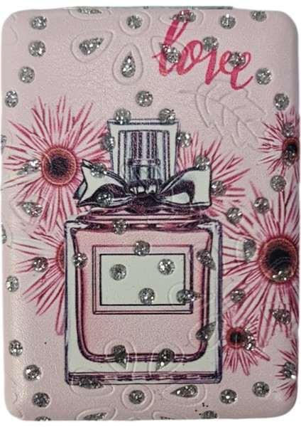 El Aynası - "beautiful Me" "love" Vs. Yazılı ve Taşlı Katlanır Makyaj Aynası