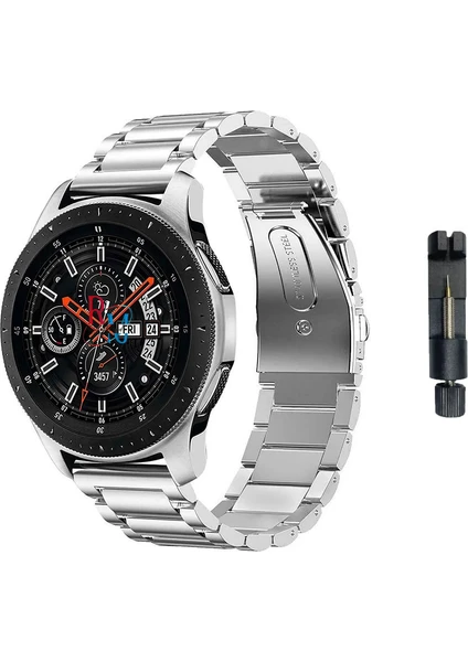 Huawei Watch GT4/GT3 Pro/GT3 Se/GT2 Pro/GT2 46 mm Tam Uyumlu 22 mm Klasik Çelik Kordon