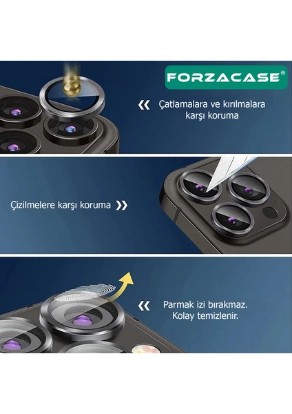 iPhone 16 Pro Max ile Uyumlu Parmak Izi Bırakmayan Anti-Reflective Kamera Lens Koruyucu - FC438