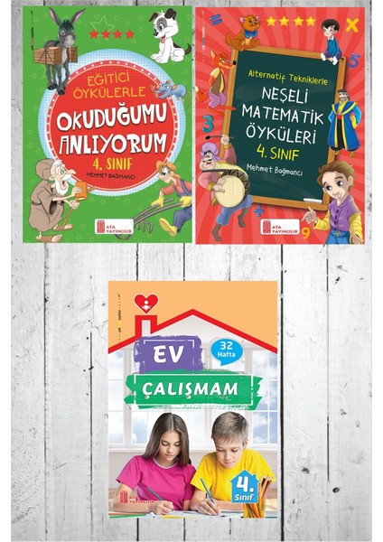 4.sınıf Ev Çalışmalarım+Okuduğumu Anlıyorum+Neşeli Matematik Öyküleri