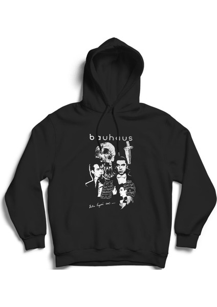 Bauhaus, Bela Lugosi Is Dead, Çizim, Rock Metal Müzik Grubu Pamuklu Kapüşonlu Sweatshirt Hoodie