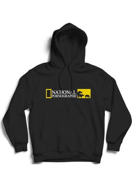 National Pornographic Parody Of National Geographic Pamuklu Kapüşonlu Sweatshirt Hoodie