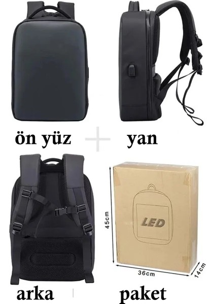 Renkli Wifi Kontrollü LED Ekranlı Backpack (PowerBank dahil)