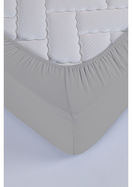 Penye-Likralı Lastikli Çarşaf, 100×200 Tek Kişilik %100 Pamuk-Elastan Örme Kumaş, 200 Gr/m²