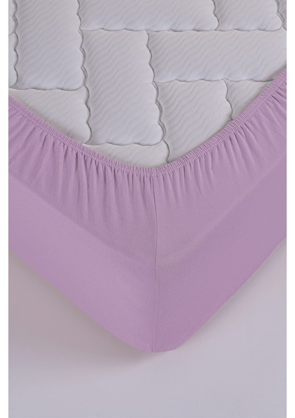 Penye-Likralı Lastikli Çarşaf, 100×200 Tek Kişilik %100 Pamuk-Elastan Örme Kumaş, 200 Gr/m²