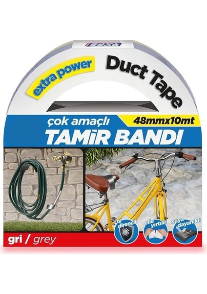 Çok Amaçlı Suya Dayanıklı Tamir Bandı Gri 48MM*10M