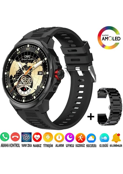 TT_CASTU-SK50 1,93 Inc Amoled Ekran Akıllı Saat