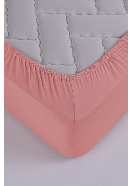 Penye-Likralı Lastikli Çarşaf, 100×200 Tek Kişilik %100 Pamuk-Elastan Örme Kumaş, 200 Gr/m²