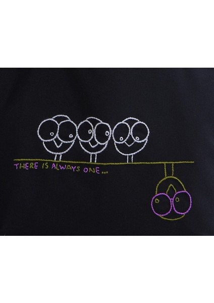 Aykırı Baykuş Siyah Bez Omuz Çantası fiyatları