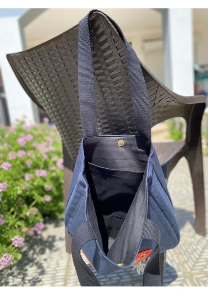 Kare Otantik Örgü Motifli Bez Omuz Çantası fırsatları