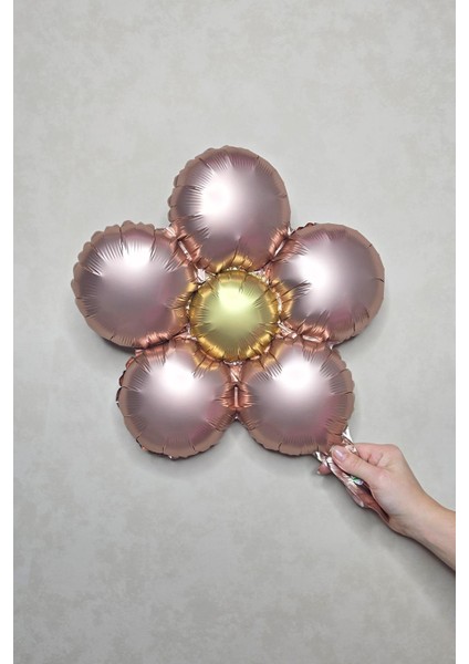 Retro Papatya Rose Gold Renk Papatya Folyo Balon modelleri
