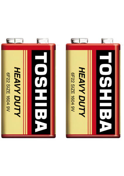 (2 Adet) Toshiba 6F22KG Heavy Duty Manganez 9 Volt Pil (06-2027 Son Kullanım)