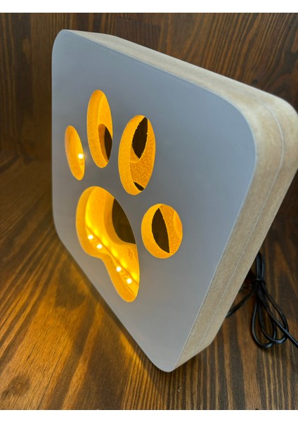 Pati Temalı Ahşap Led Lamba