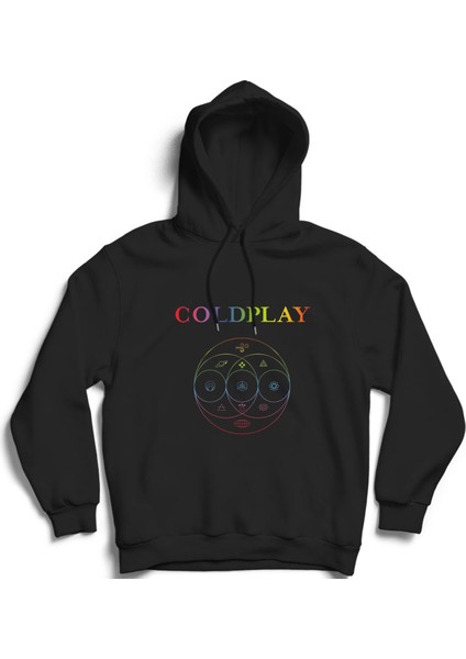 Coldplay, Moon Music 2, Rock Metal Müzik Grubu Pamuklu Kapüşonlu Sweatshirt Hoodie