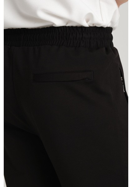 Erkek Siyah Rahat Kesim Düz Paça Düz Eşofman Altı indirimleri