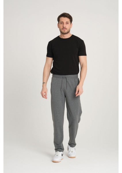 Erkek Antrasit Rahat Kesim Düz Paça Düz Eşofman Altı fiyatları
