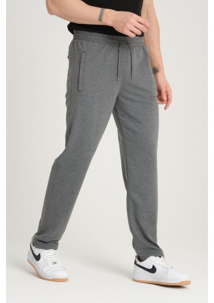 Erkek Antrasit Rahat Kesim Düz Paça Düz Eşofman Altı fırsatları