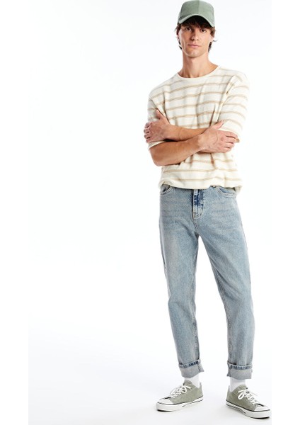 Yeni Sezon Kışlık Denim Kumaş Erkek Jean Pantolon Loose Fit & Bol Kesim Vintage Desen fiyatları