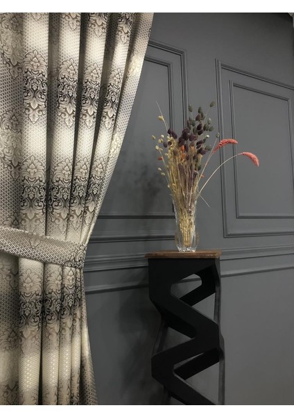 Damask Motifli Fon Perde Renk Geçişli Jakar 1. Kalite fırsatları