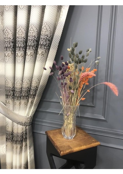 Damask Motifli Fon Perde Renk Geçişli Jakar 1. Kalite indirimleri