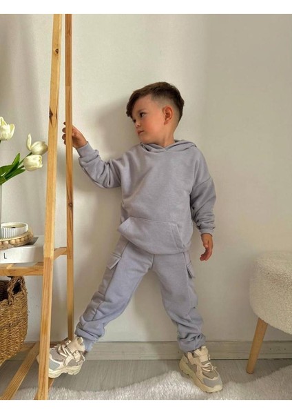 3-10 Yaş Arası Unisex Kapüşonlu Basic Eşofman Takımı fiyatları