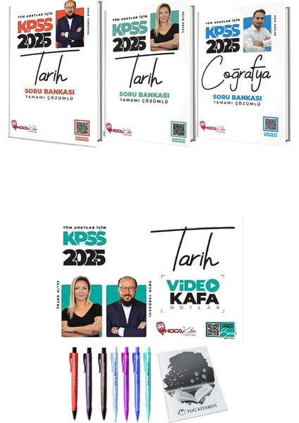 Hoca Kafası 2025 KPSS Tarih Coğraffya Soru Bankası - Hoca Kafası 2025 KPSS Tarih Video Kafa Notlar + Armağan