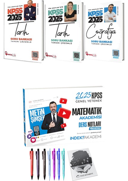 Hoca Kafası 2025 KPSS Tarih Coğraffya Soru Bankası - 2025 KPSS Matematik Akademisi Video Ders Notları + Armağan