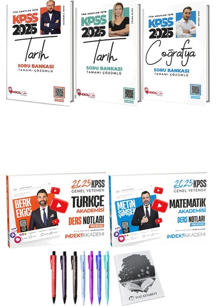 Hoca Kafası 2025 KPSS Tarih Coğraffya Soru Bankası - 2025 KPSS Türkçe Matematik Akademisi Video Ders Notları + Armağan