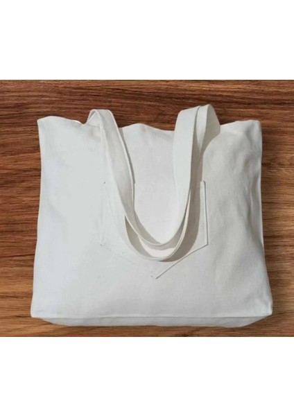 Unisex Piknik ve Deniz Cepli Fermuarlı Çanta - Beyaz fırsatları