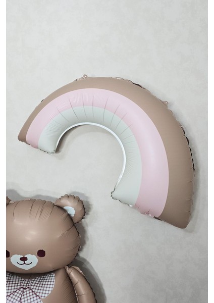 Retro Pembe Gökkuşağı Folyo Balon Retro Gökkuşağı Balon Büyük Boy modelleri