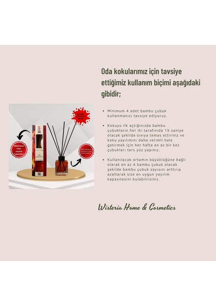 Çilek Aromalı Dekoratif 120 Ml Bambu Çubuklu Oda Kokusu