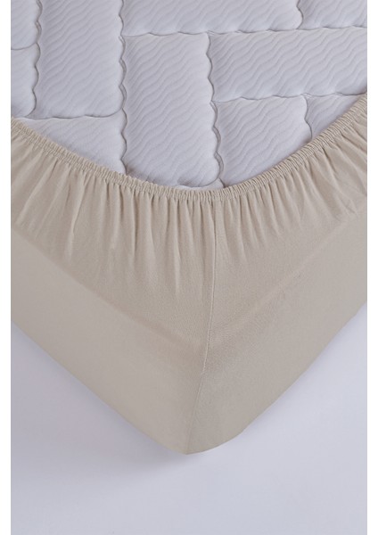 Penye-Likralı Lastikli Çarşaf, 180×200 Battal Boy %100 Pamuk-Elastan Örme Kumaş, 200 Gr/m² fırsatları