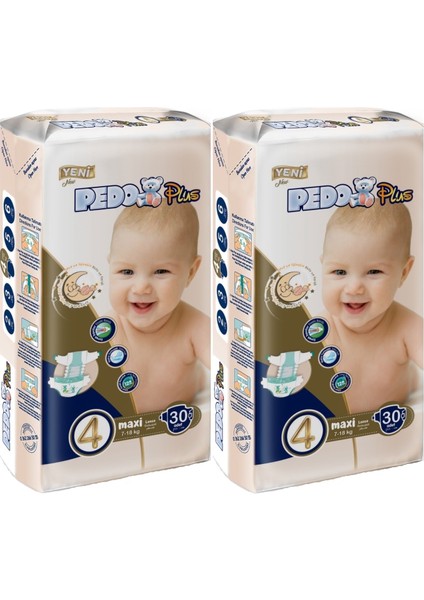 Plus Bebek Bezi Beden:4 (7-18kg) Maxi 60 Adet Jumbo Ekonomik