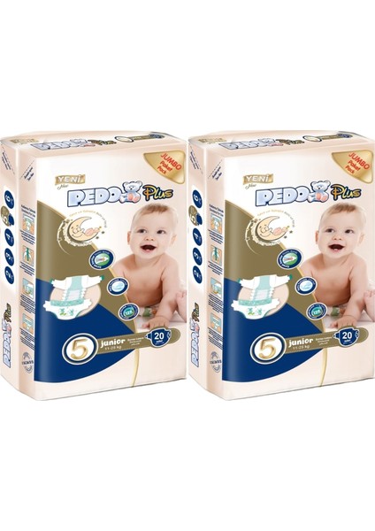 Plus Bebek Bezi Beden:5 (11-25kg) Junior 40 Adet Jumbo Ekonomik