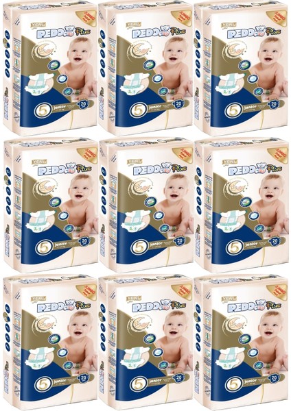 Plus Bebek Bezi Beden:5 (11-25kg) Junior 180 Adet Jumbo Ekstra