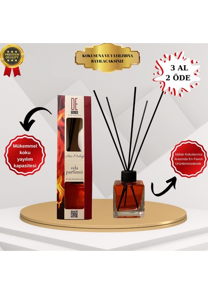 Ateş Meleği Kırmızı Meyveler, Vanilya, Paçuli ve Bergamot Dekoratif 115 ml Bambu Çubuklu Oda Kokusu