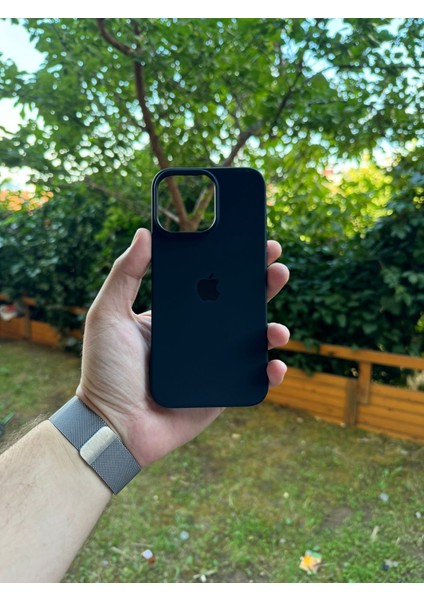 Meri Case Apple iPhone 16 Pro Max Uyumlu Logolu Içi Kadife Lansman Kılıf Arka Kapak