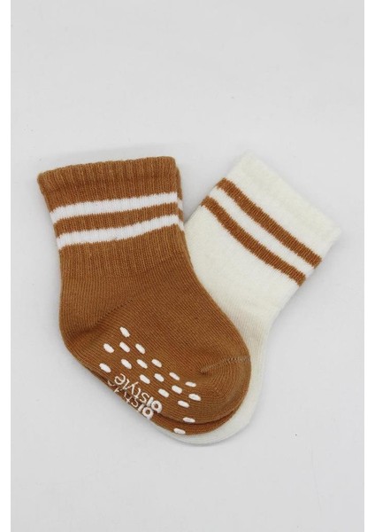 Nessiworld Bistyle Çemberli Kaymaz Soket Çorap 2'li BS10125 Ekru Hardal fırsatları