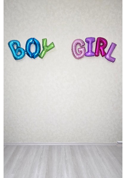 Girl ve Boy Yazılı 2li Rengarenk Birleşik Folyo Seti Cinsiyet Partisi Balonları fiyatları
