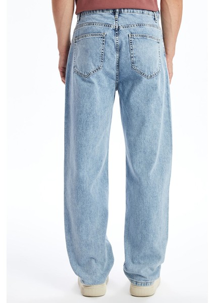 Yeni Sezon Kışlık Denim Kumaş Baggy Fit Erkek Jean Pantolon fırsatları