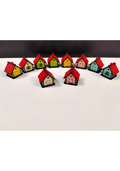 Minyatür Ev 5*5 cm 10 Adet(Teraryum,fanus,maket Ev) modelleri