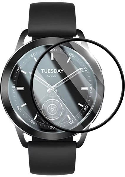 Xiaomi Watch S3 Için Çerçeveli Tam Kaplayan 3D Pet Ekran Koruyucu Film - FC016