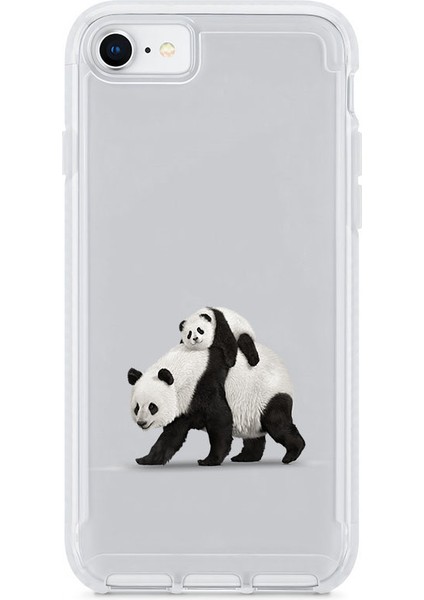 Apple iPhone 6 Uyumlu Panda Ailesi Desenli Silikon Kılıf