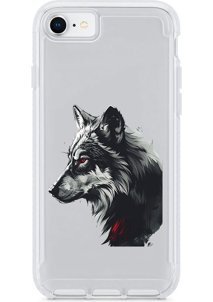 Apple iPhone 6 Uyumlu Kurt Yüzü Desenli Silikon Kılıf