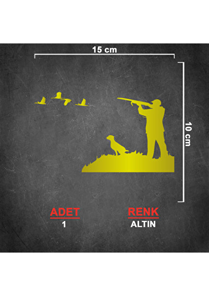 Avcı Sticker - Ördek Avı Sticker - Çulluk Sticker - Oto Sticker - Araba Sticker