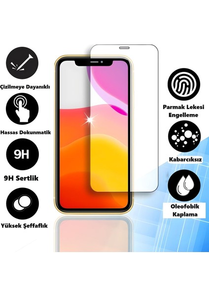iPhone 11 Darbeye Dayanıklı Şeffaf Nano Ekran Koruyucu Cam - Ince ve Esnek