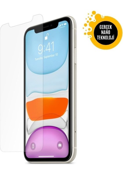 Apple iPhone 11 Uyumlu Gerçek Nano Ekran Koruyucu Kırılmaz Cam - Extra Ince