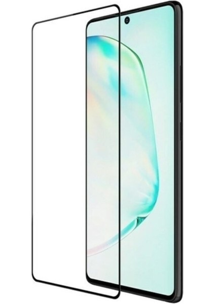 Samsung Galaxy A71 Için Kenarı Kırılmaya Dayanıklı 5d Cam Ekran Koruyucu Siyah - Extra Ince