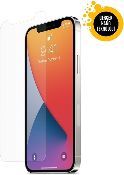 Uyumlu iPhone 12 Pro Max Gerçek Nano Ekran Koruyucu Cam - Extra Ince