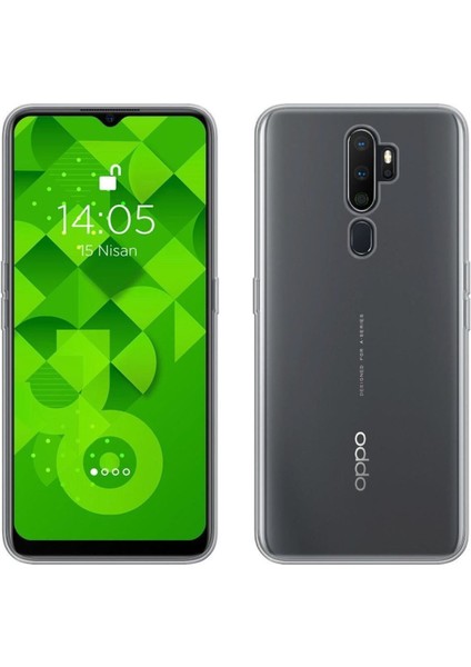 Oppo A5 2020 Cam Tam Kaplayan Ekran Koruyucu Extra Ince + Silikon Kılıf 2'li Paket